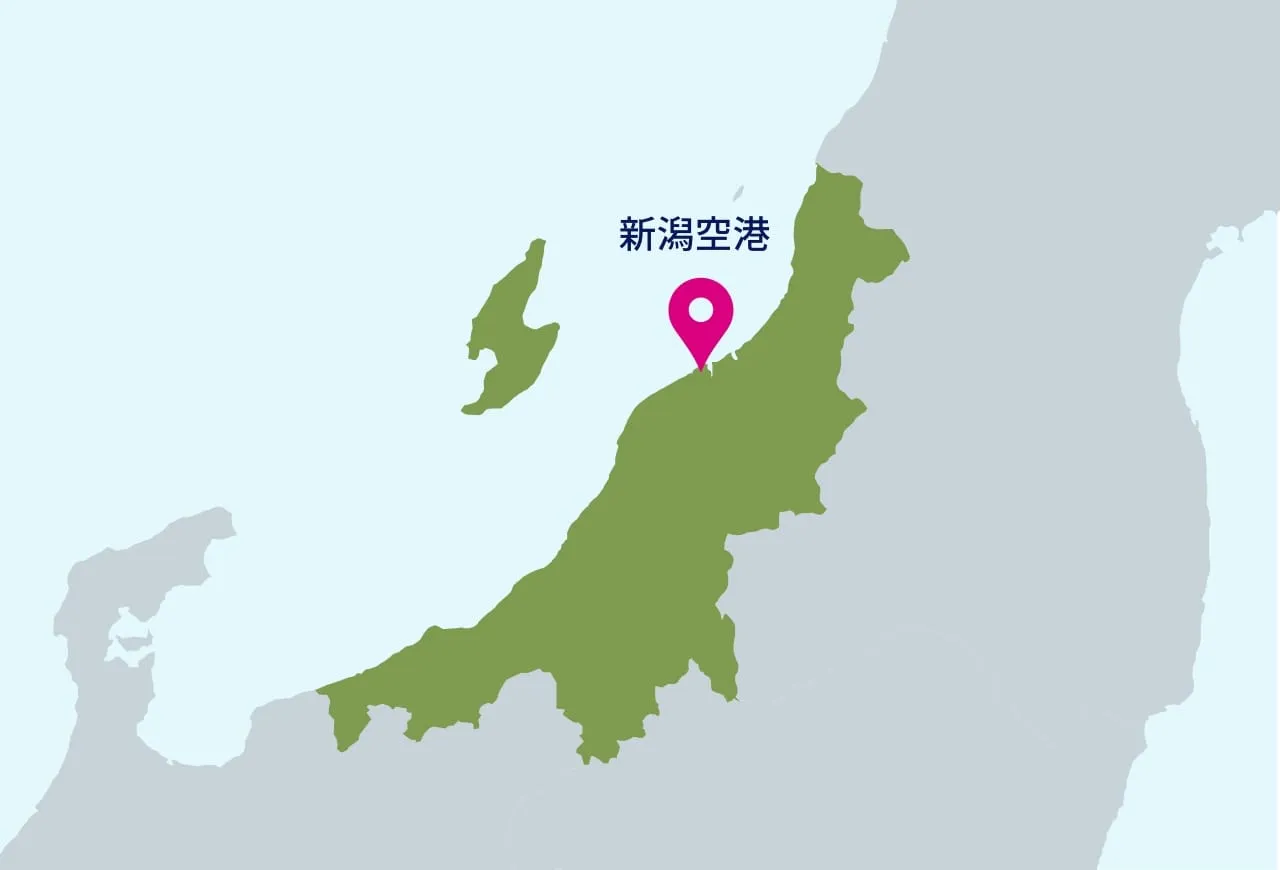 港恐竜のようなシルエットで、「形がカッコいい都道府県ランキング」で全国2位に選ばれた新潟県。