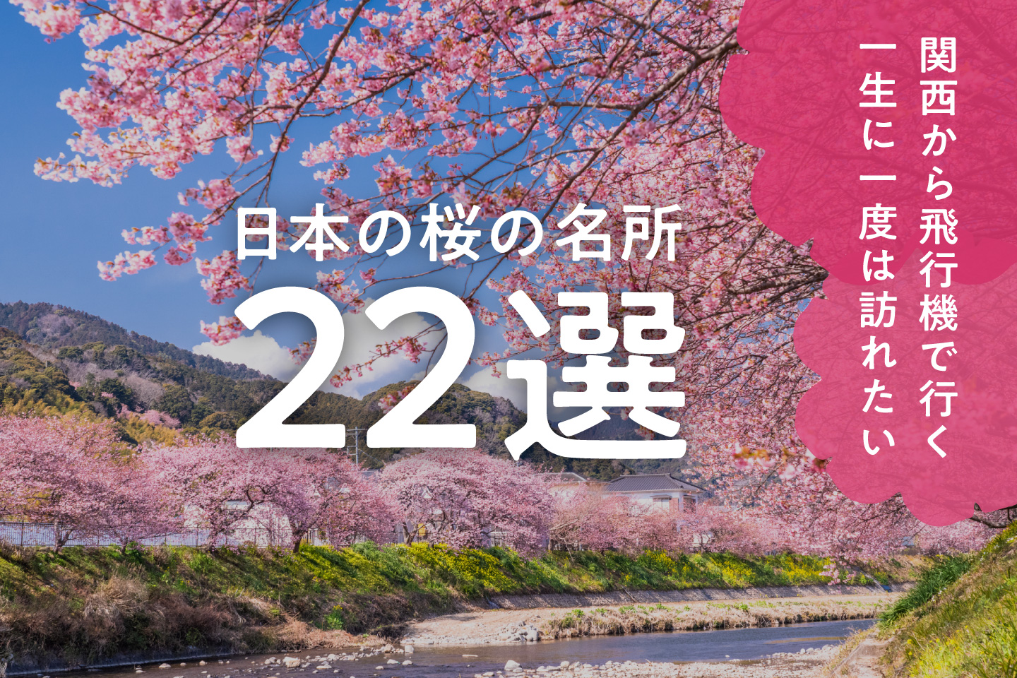 関西から行く一生に一度は訪れたい日本の桜の名所22選