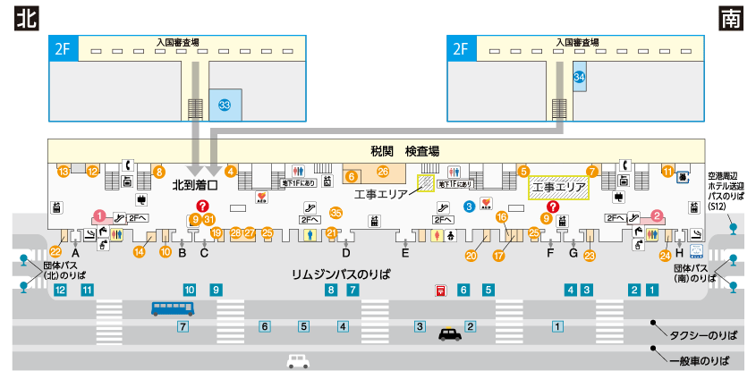 1f 国際線到着フロア 関西国際空港