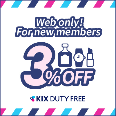 Register as a new member and get an additional 3% OFF the tax-free price!