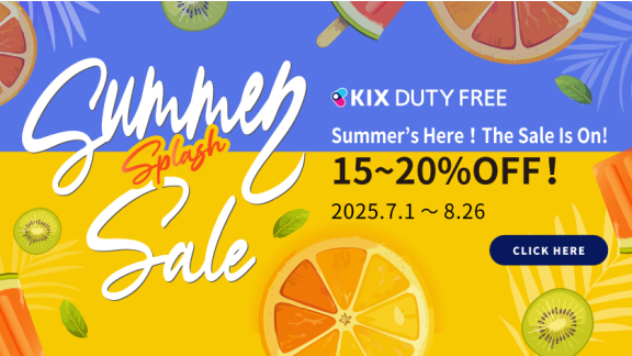 15~20%OFF!! Now on「Summer Splash Sale」| KIX DUTY FREE Pre-Order Site for Kansai International Airport 