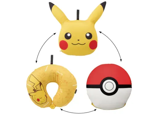 ポケモン モンスターボールにもピカチュウにもなる3WAYネックピロー