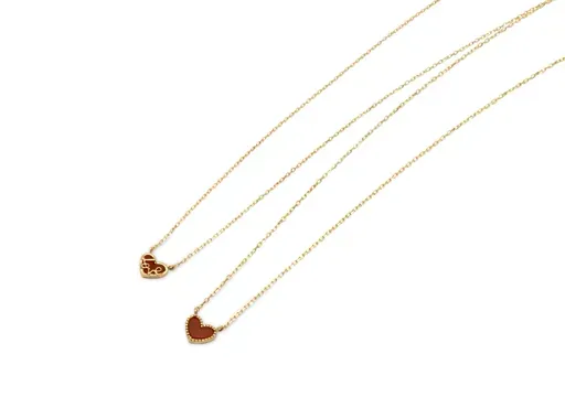 キヨラクレイ　ハートリバーシブルネックレス