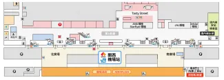 「關西機場站」乘車處位置圖